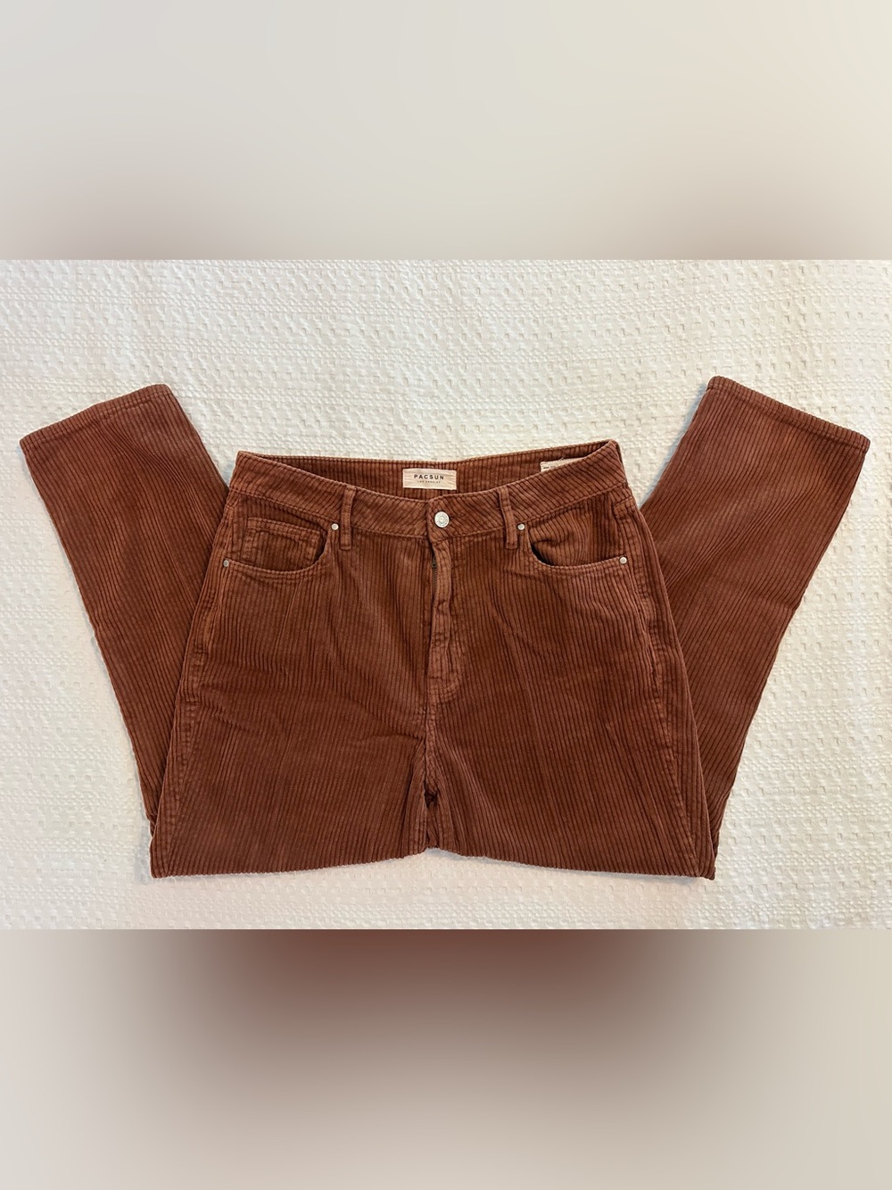 PacSun High-Rise Corduroy Mom Jeans - Brown (Size 30)